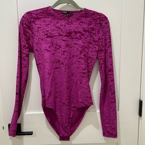 Maje crushed velvet bodysuit